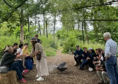 wild food tasting at camp